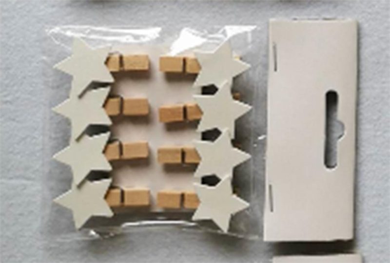 Dekorace klip hvězdička, 8 ks D6474 - 14 cm