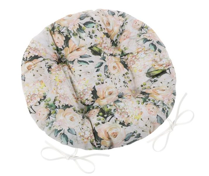 Sedák EMA kulatý prošívaný Smetanová 62/529 průměr 40 cm