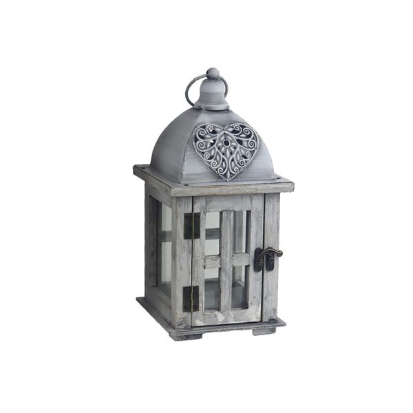 Dřevěná lucerna D7098/A - 29.5cm