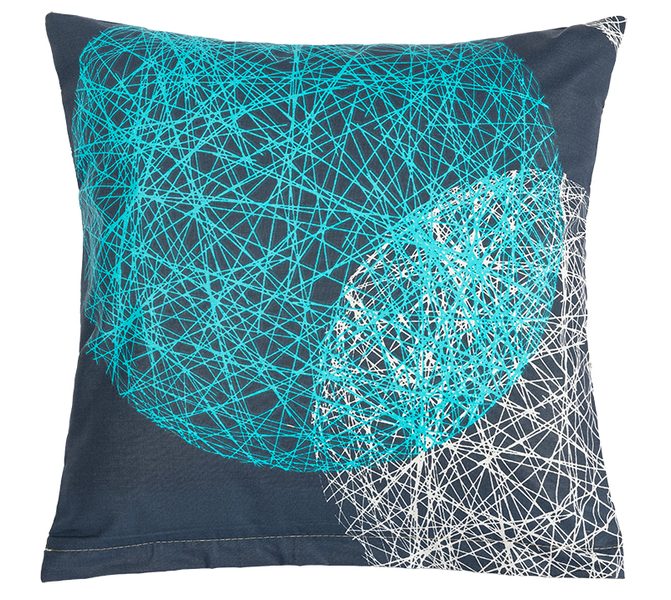 Povláček bavlněný Tyrkysová,Šedá 90/564 40x40 cm