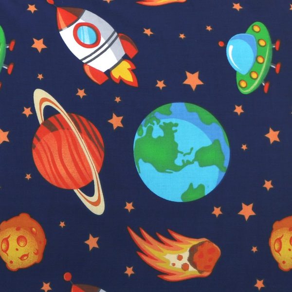 Látka - Bavlna Modrá,Oranžová 48/088 šířka 160 cm