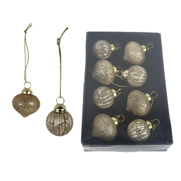 Vánoční ozdoba, 8 ks S0448-29 - 4 cm