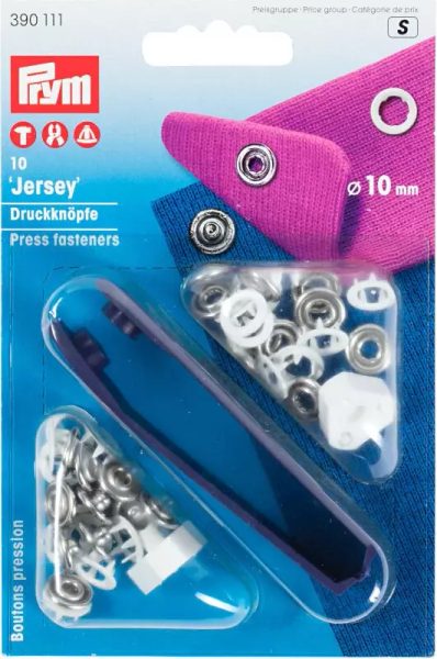 Knoflík stiskací JERSEY 10 mm BÍLÝ LAK