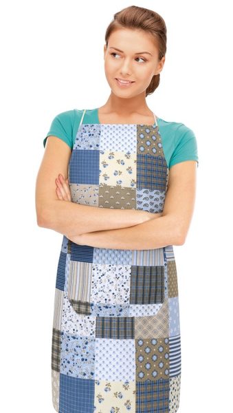 Kuchyňská zástěra ADÉLA Modrá 7750/240 zástěra 67x84 cm