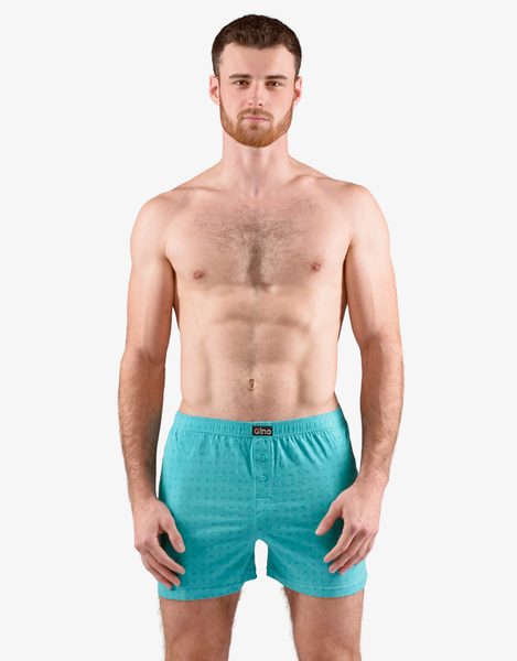 GINA pánské trenky volné, nadměrné, šité, s potiskem 75208P