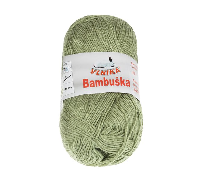 Příze BAMBUŠKA Khaki 23 50g / 205 m