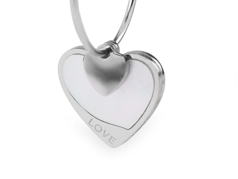 Náušnice z nerezové oceli kruhy srdce