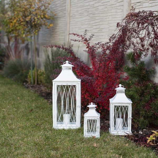 Sada 3 ks lucerna kovová K2346/ Sada 3 - výška 29 cm, 41 cm, 60,5 cm