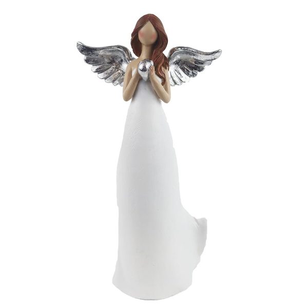 Dekorace anděl X6480-01 - 12.5 × 7 × 25.5 cm