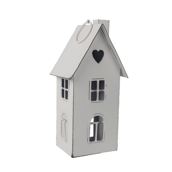 Dekorační svícen domek K4392 - 20.5 × 10 × 8 cm