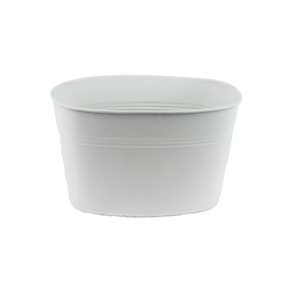 Květináč plechový ovál K3949/1 - 19 x 11,5 x 12 cm