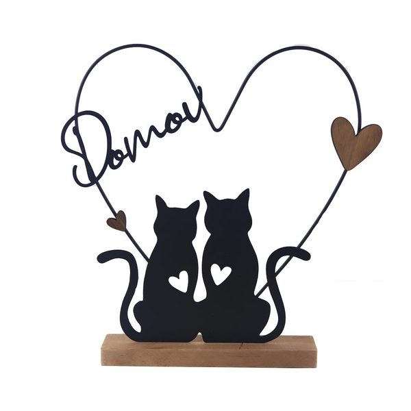 Dekorace kočky K4534 - 24 × 4 × 26.5 cm