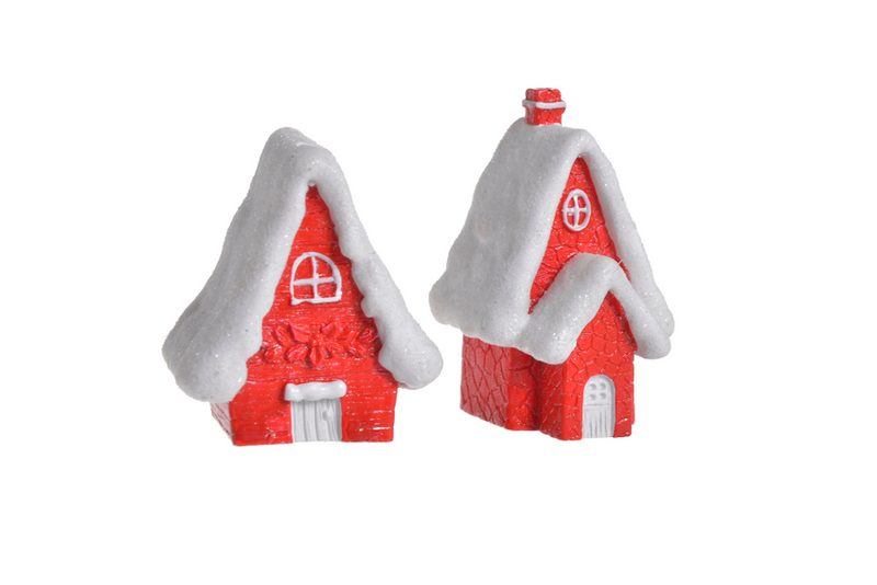 Zasněžené zimní chaloupky 5 cm 2 kusy v balení - Canea – Bexis.cz
