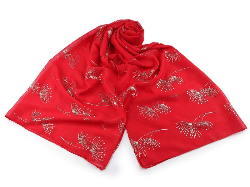 Šátek / šála se zlatým potiskem 70x180 cm