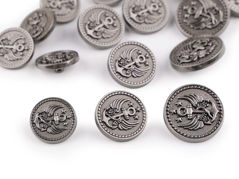 Kovový knoflík velikost 28"; 32"; 36" 5 kusů