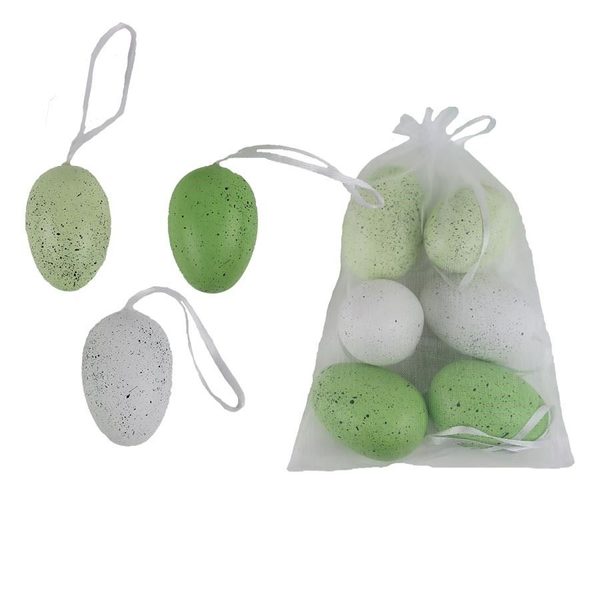 Dekorační vajíčka, 6 ks X4773 - dia 4 × 6 cm