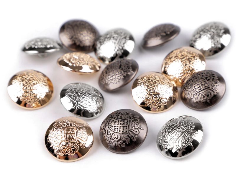 Kovový knoflík velikost 32", 36" 5 kusů