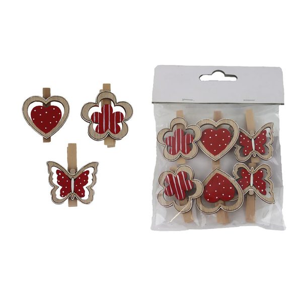 Dekorační klipy, 6 ks D7805 - 4×1.2×4.8