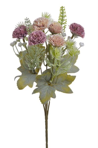 Kytice Trs mini karafiátů 29 cm - pudrová/starorůžová