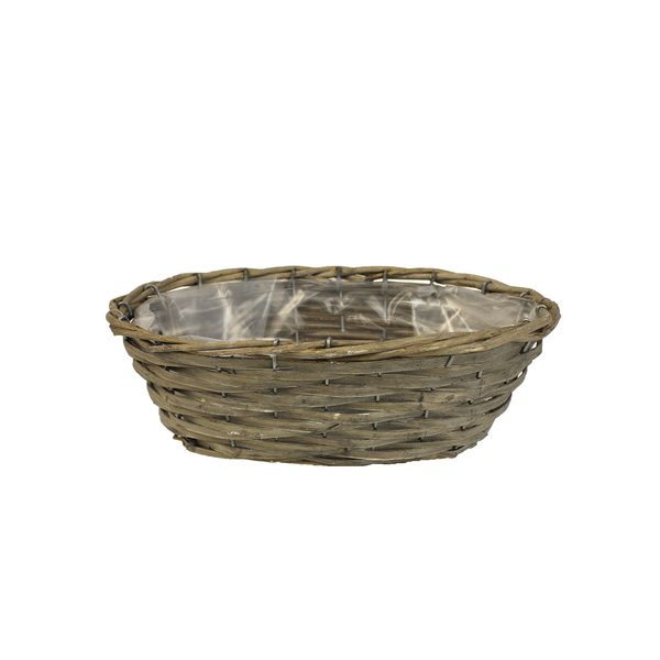 Květináč ovál šedý P0991/2 - 30 x 17 x 12 cm