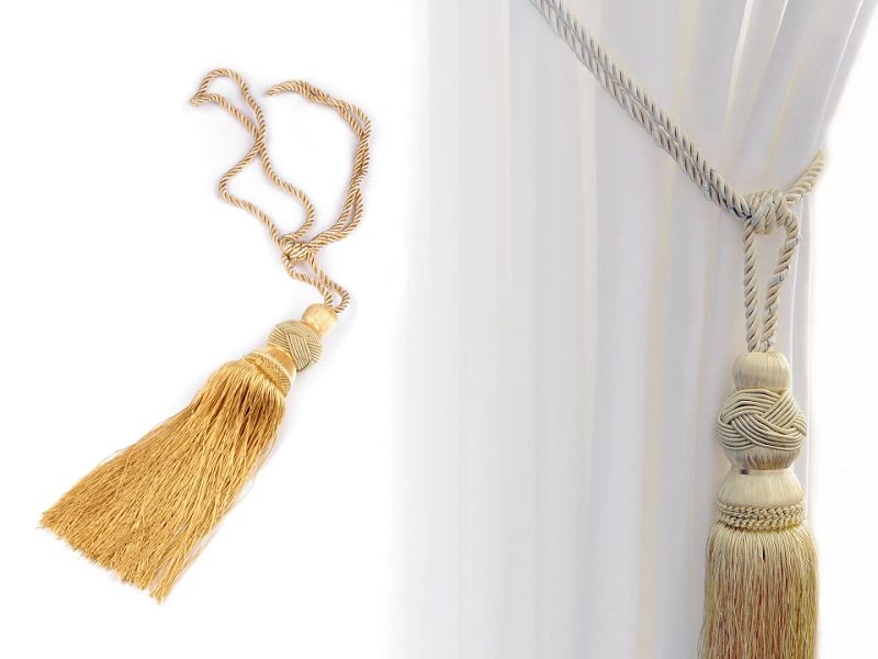 Velký dekorační úvaz / šňůra na závěsy se střapcem 1 kus