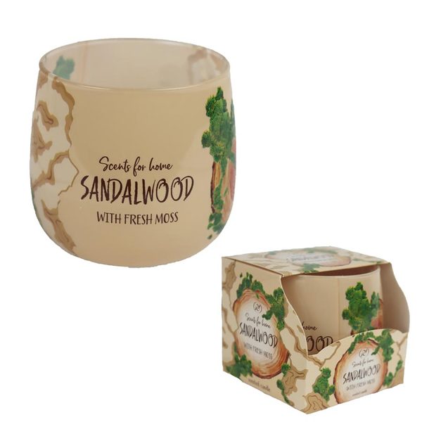Svíčka vonná ve skle SANDALWOOD 100g G - dia 7,5 × 7,8 cm
