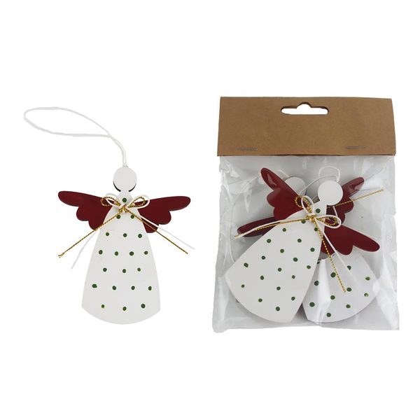 Anděl k zavěšení, 2 ks D6477 - 8 x 0,5 x 9 cm