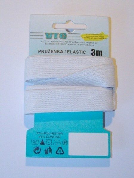 Pruženka plochá 20 mm - karta 3 metru