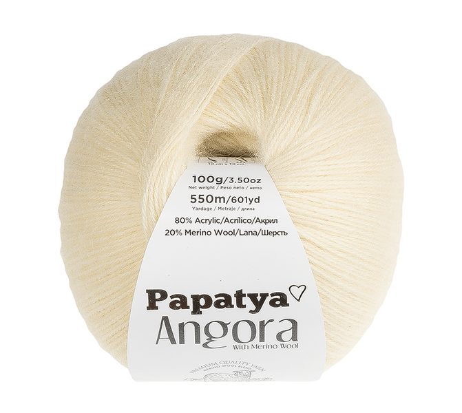 Příze ANGORA MERINO Smetanová 1930 100g / 550 m{% if zbozi.vyrobce.nazev %} – {% endif %} – Bexis.cz