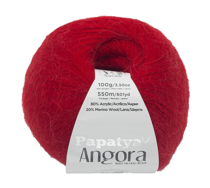 Příze ANGORA MERINO Červená 3080 100g / 550 m
