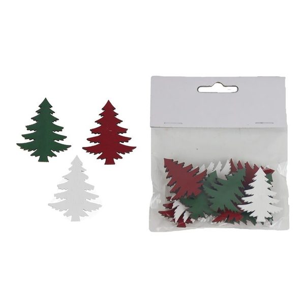 Dekorační stromeček, 12 ks D5764 - 3 x 0,2 x 3,5 cm