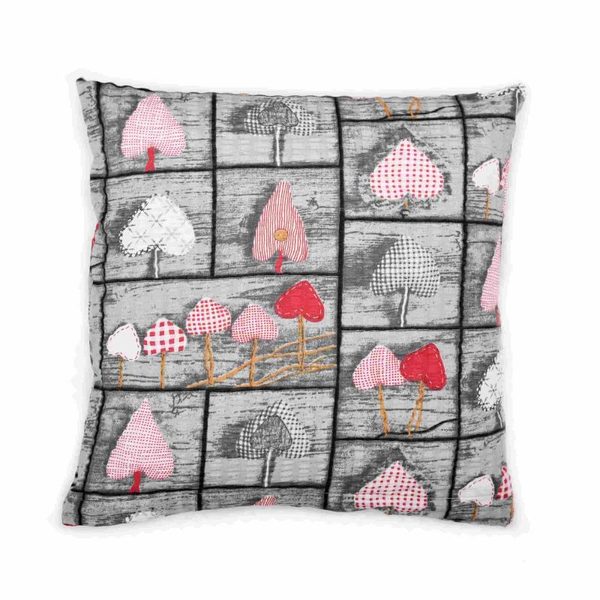 Povláček krepový Šedá,Červená 80/852 40x40 cm