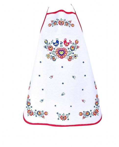 Kuchyňská zástěra Folklor červená 64x76 cm{% if zbozi.vyrobce.nazev %} – Forbyt{% endif %} – Bexis.cz