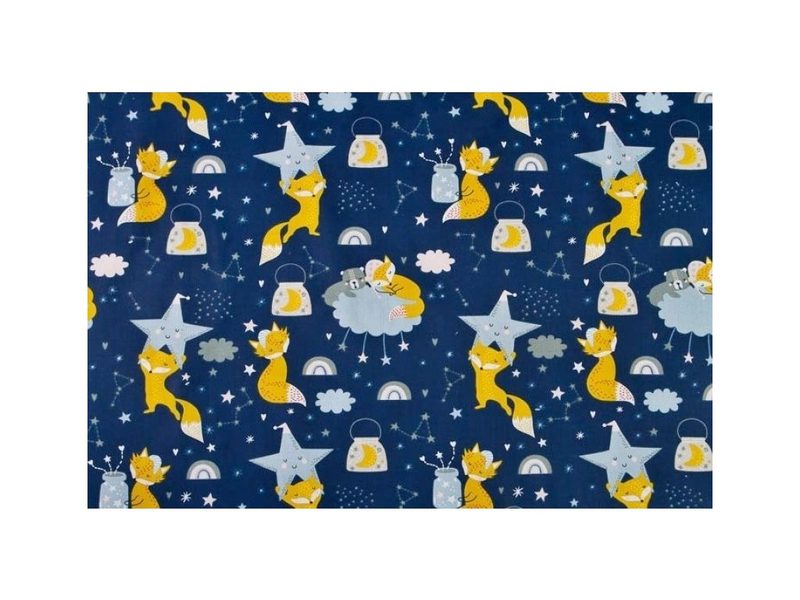 Bavlněná látka Spící liška š.160 METRÁŽ