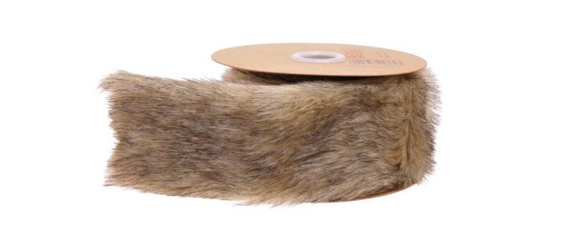 Kožešinový pás 6 cm × 2 m - hnědý žíhaný - Canea – Bexis.cz