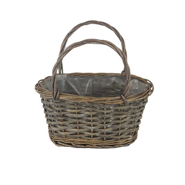 Košík s plastem P2043 - 25 × 16 × 13/25 cm