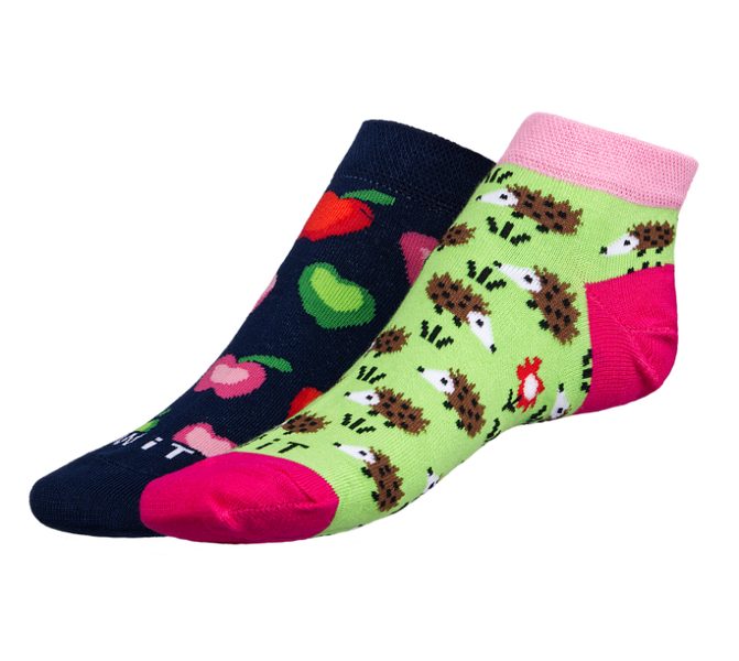 Ponožky nízké Ježek/jablko - 35-38 zelená