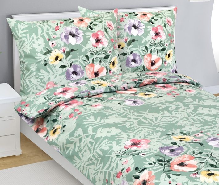 Povlečení bavlněné Zelená,Růžová,Fialová 90/619