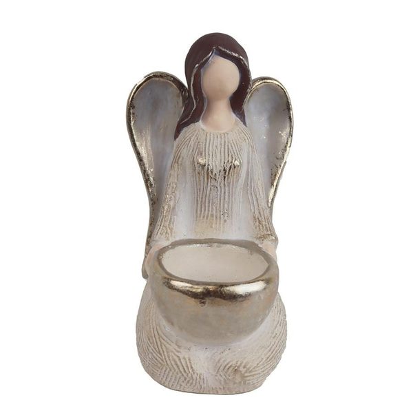 Anděl na čajovou svíčku X5367 - 14 × 12 × 21 cm