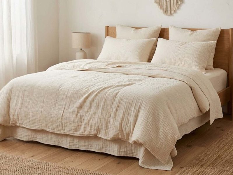 Mušelínové povlečení natural 140x200, 70x90 cm - PREM INTERNATIONAL – Bexis.cz