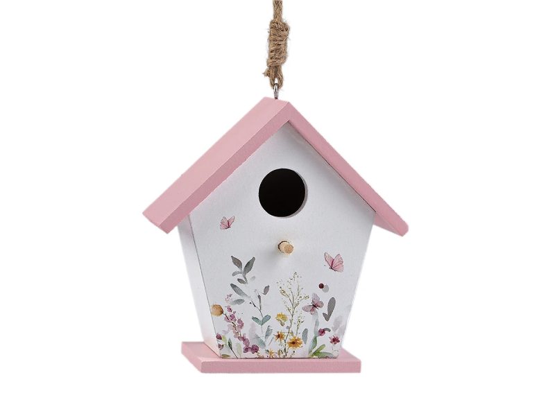 Dřevěná ptačí budka malovaná