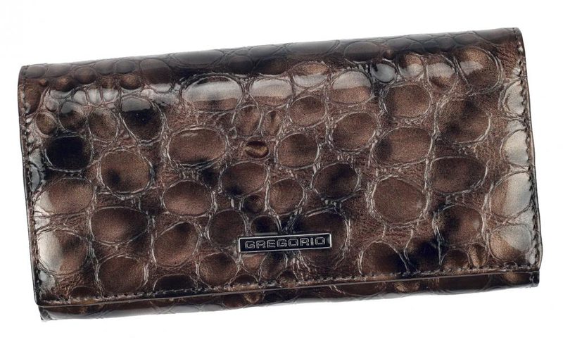 Kožená šedá dámská peněženka v dárkové krabičce