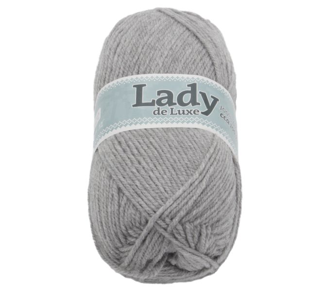 Příze LADY de Luxe Šedá 907 100g / 238 m