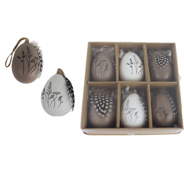 Velikonoční vajíčka, 6 ks X6791 - 6 cm