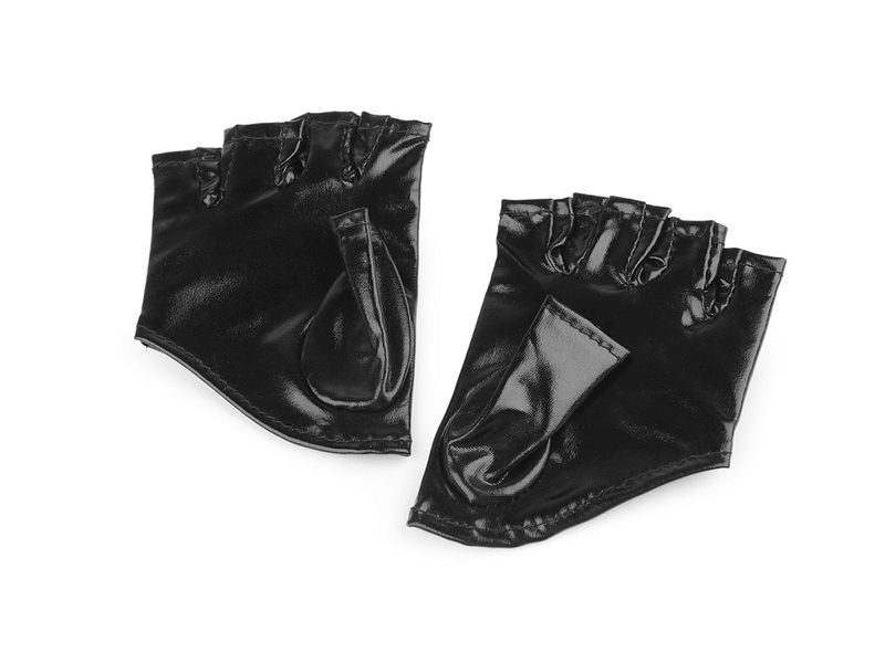 Rukavičky bezprsté imitace latexu