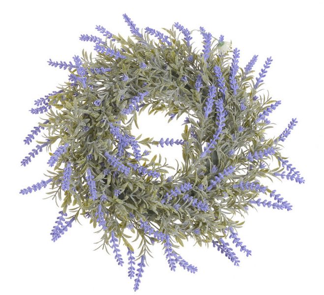 Umělý věnec s levandulí 32 cm