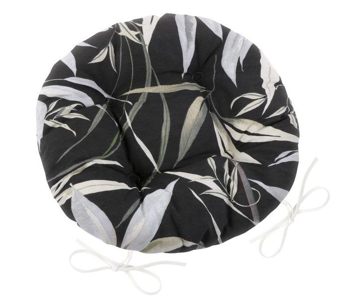 Sedák EMA kulatý prošívaný Černá,Šedá 62/521 průměr 40 cm