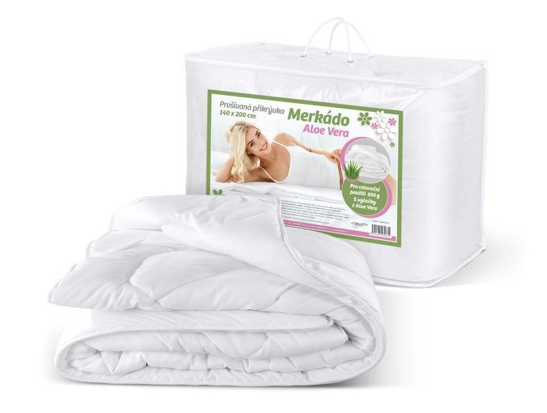 Přikrývka Merkado Aloe Vera celoroční, 140x200, 850g Bílá 8600/850 140x200 cm