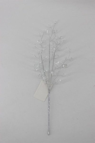 Dekorační větvička s korálky X7589 - 32 cm