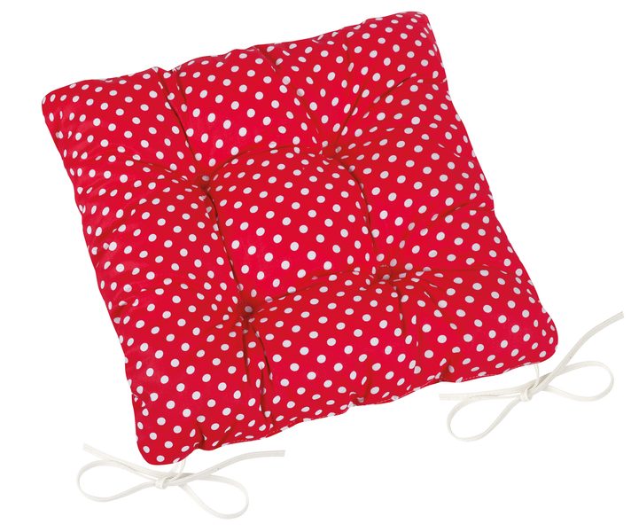 Sedák Adéla prošívaný Červená,Bílá 41/014 40x40 cm